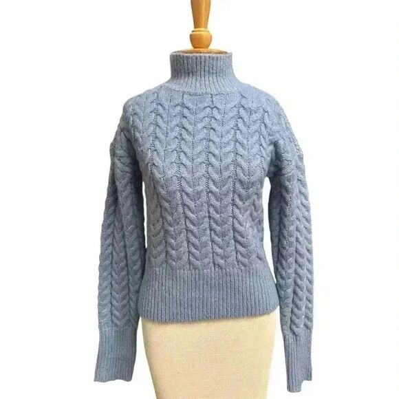 Winter turtleneck sweater periwinkle beautiful soft knit. Kendal & Kylie… - Picture 1 of 7